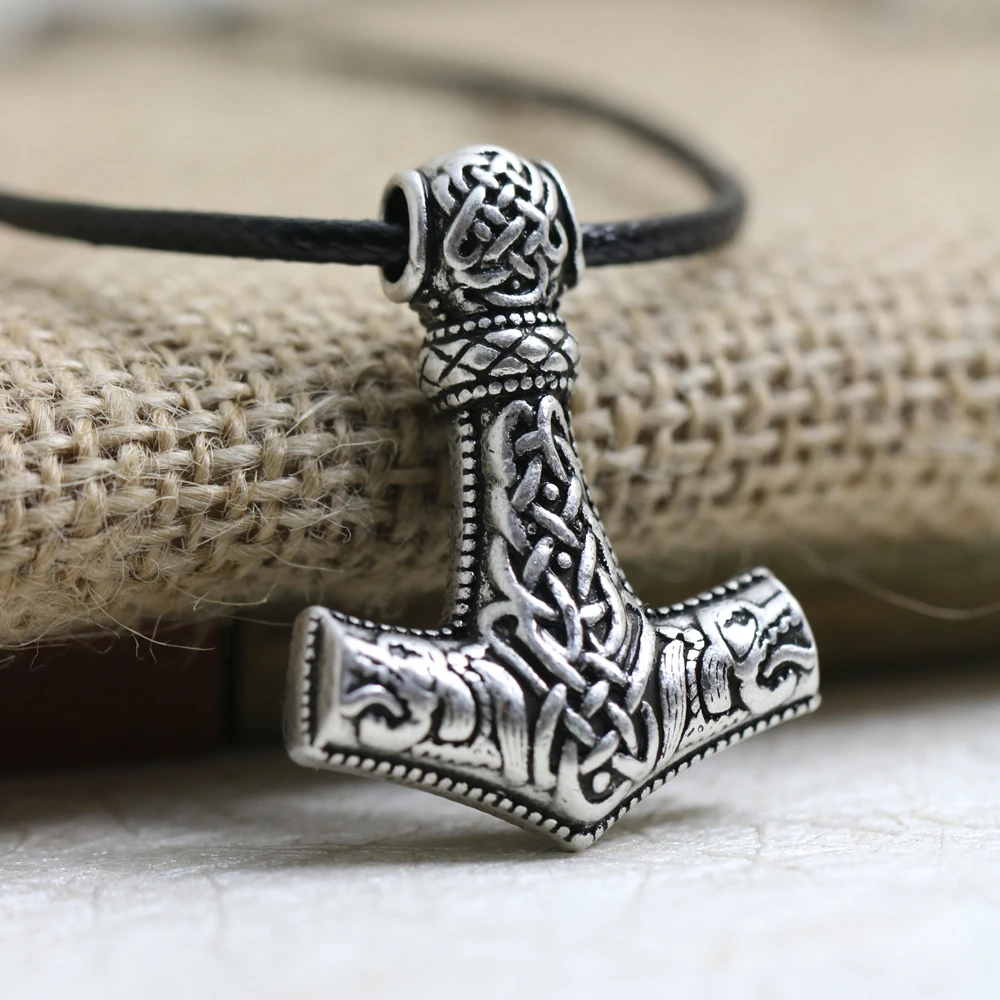 LANGHONG 10pcs Norse Vikings Amulet PENDANT Necklace Double DragonThor's Hammer Pendant Necklace Original Animal Viking Jewelry
LANGHONG 10pcs Norse Vikings Amulet PENDANT Necklace Double DragonThor's Hammer Pendant Necklace Original Animal Viking Jewelry