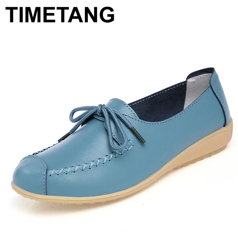 TIMETANG spring and autumn new lace mother Flat shoes fashion shallow mouth Peas shoes tendon casual Women Leather shoes 35-41
TIMETANG spring and autumn new lace mother Flat shoes fashion shallow mouth Peas shoes tendon casual Women Leather shoes 35-41
