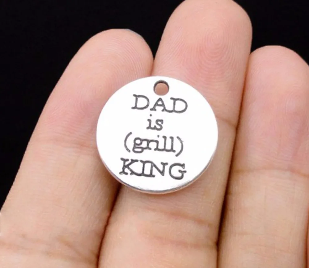 15 шт./лот-20 мм, посеребренные подвески в античном стиле dad is king, товары для рукоделия, аксессуары для ювелирных изделий
15 шт./лот-20 мм, посеребренные подвески в античном стиле dad is king, товары для рукоделия, аксессуары для ювелирных изделий