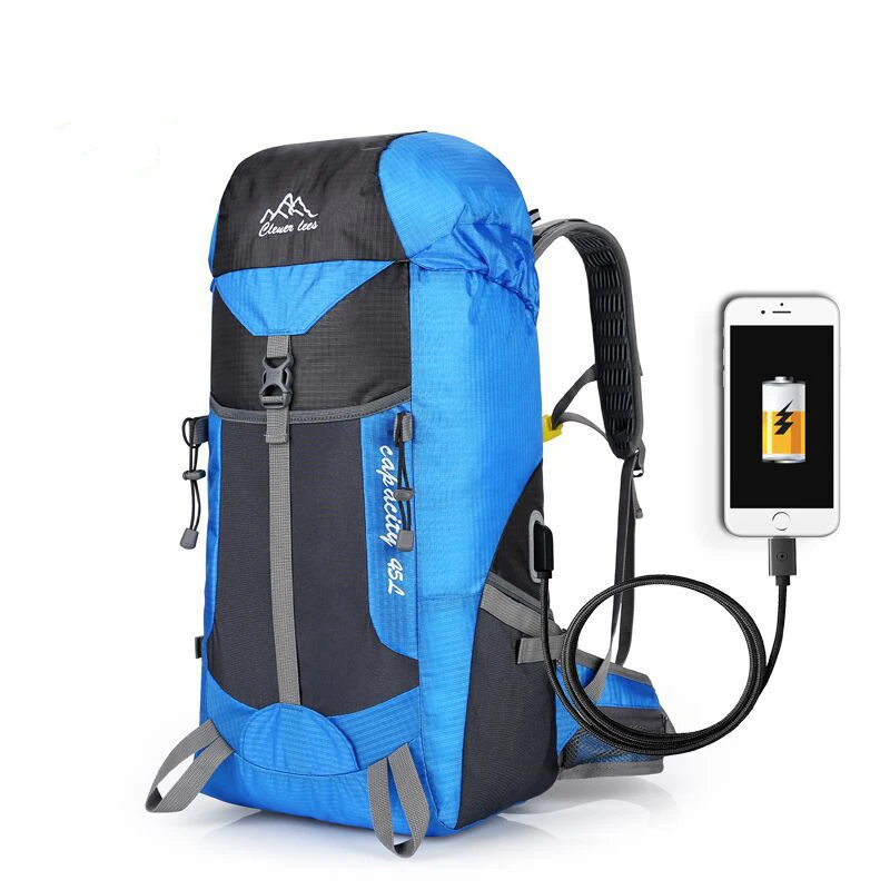 45L Nylon Hiking Bag Outdoor Camping Climbing Bag With Charging Hole For Smartphone Waterproof Large Travel Backpack WX125
45L Nylon Hiking Bag Outdoor Camping Climbing Bag With Charging Hole For Smartphone Waterproof Large Travel Backpack WX125