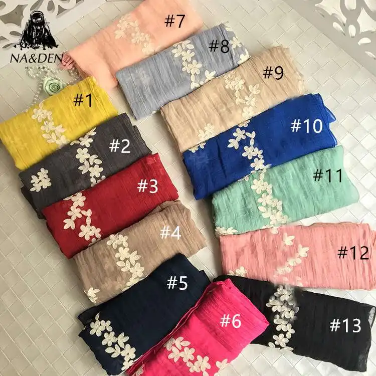 Luxury Soild Flower print scarf with embroidery women scarf bandanna shawl muslim hijab head wraps muffler 10pcs/lot Hot Sale
Luxury Soild Flower print scarf with embroidery women scarf bandanna shawl muslim hijab head wraps muffler 10pcs/lot Hot Sale