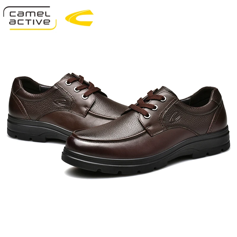 Camel Active New Luxury Genuine Leather Men Oxford Shoes Men Dress Shoes Buckle Male Wedding Shoes