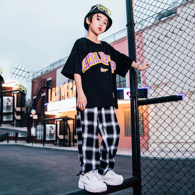 Hip Hop Clothes For Kids New Boy Black T-Shirt Lattice Pants Suit Jazz Dance Costumes Street Dance Stage Costume Outfits DQS2143
Hip Hop Clothes For Kids New Boy Black T-Shirt Lattice Pants Suit Jazz Dance Costumes Street Dance Stage Costume Outfits DQS2143