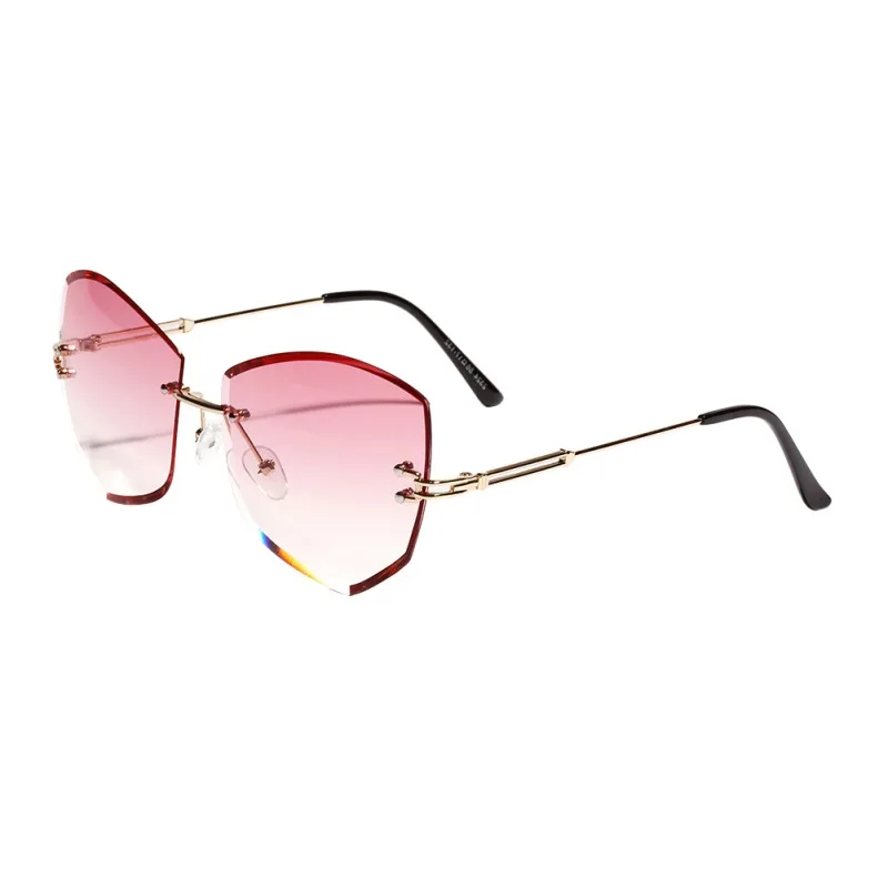 Ms. frameless cat's eye diamond-shaped frameless transparent color lens festival progressive color sunglasses
Ms. frameless cat's eye diamond-shaped frameless transparent color lens festival progressive color sunglasses