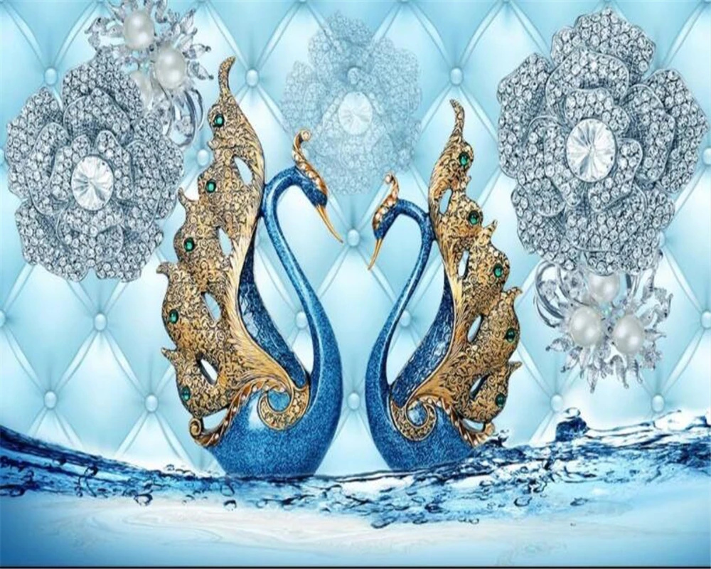 Beibehang quality 3d wallpaper silk material luxury swan diamond flower water pattern jewelry TV background wall 3d wallpaper
Beibehang quality 3d wallpaper silk material luxury swan diamond flower water pattern jewelry TV background wall 3d wallpaper