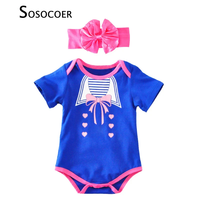 Baby Girl Romper Summer 2017 Cute Bow Stripe Jumpsuit Rompers+Headband Baby Clothes Fashion Cartoon Heart Pattern Girls Rompers
Baby Girl Romper Summer 2017 Cute Bow Stripe Jumpsuit Rompers+Headband Baby Clothes Fashion Cartoon Heart Pattern Girls Rompers