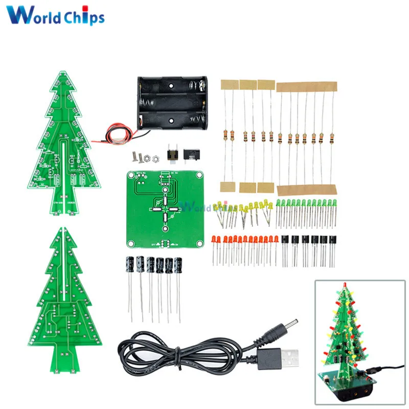 1Set 3D Christmas Tree LED DIY Kit Red/Green/Yellow LED Flash Circuit Kit Electronic Fun Suite Christmas Gift Fee Shipping
1Set 3D Christmas Tree LED DIY Kit Red/Green/Yellow LED Flash Circuit Kit Electronic Fun Suite Christmas Gift Fee Shipping