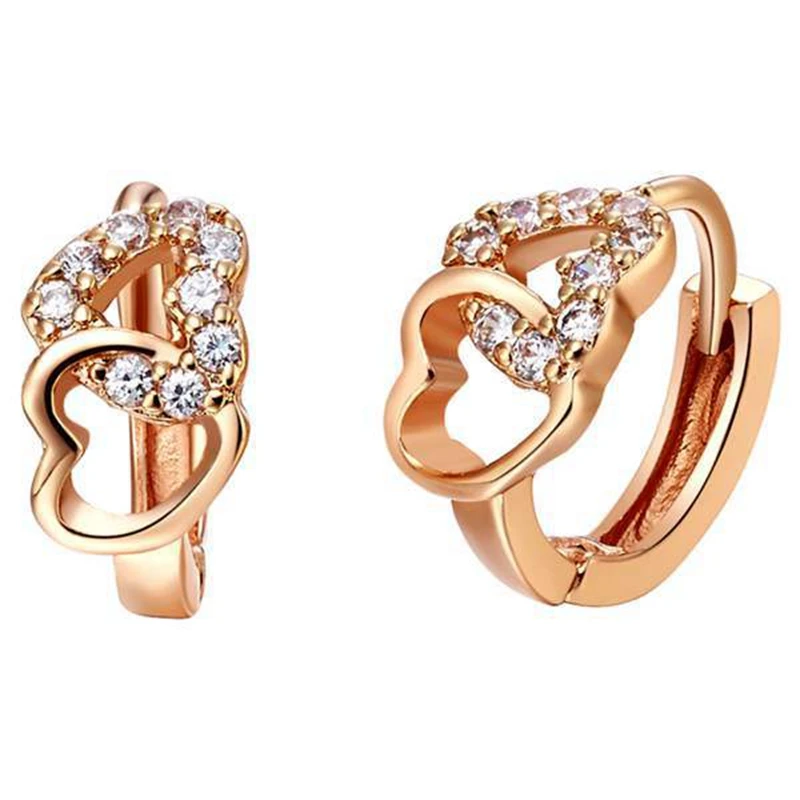 Double Heat Earrings Rose Gold Filled Lovely Hoop Earrings Fashion Accessories
Double Heat Earrings Rose Gold Filled Lovely Hoop Earrings Fashion Accessories