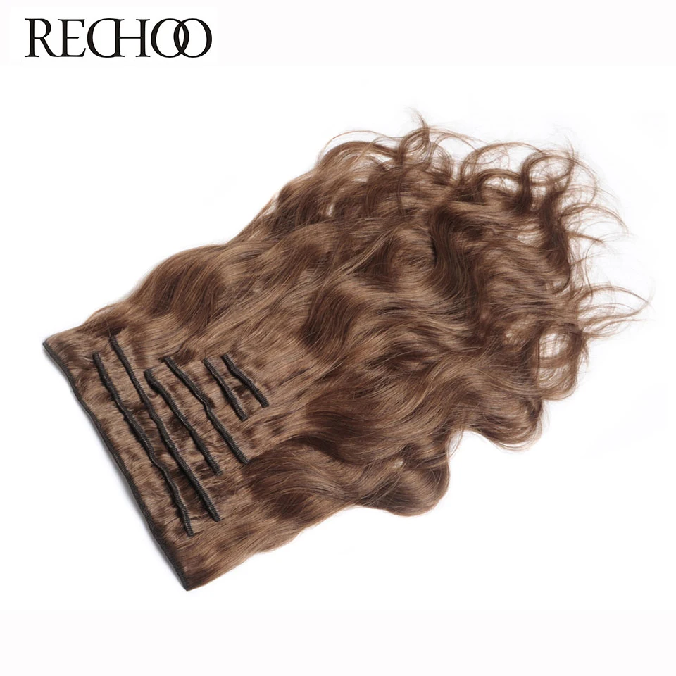 Rechoo объемные волнистые не Реми волосы 16 до 26 дюймов 7 шт. 140 г бразильские на