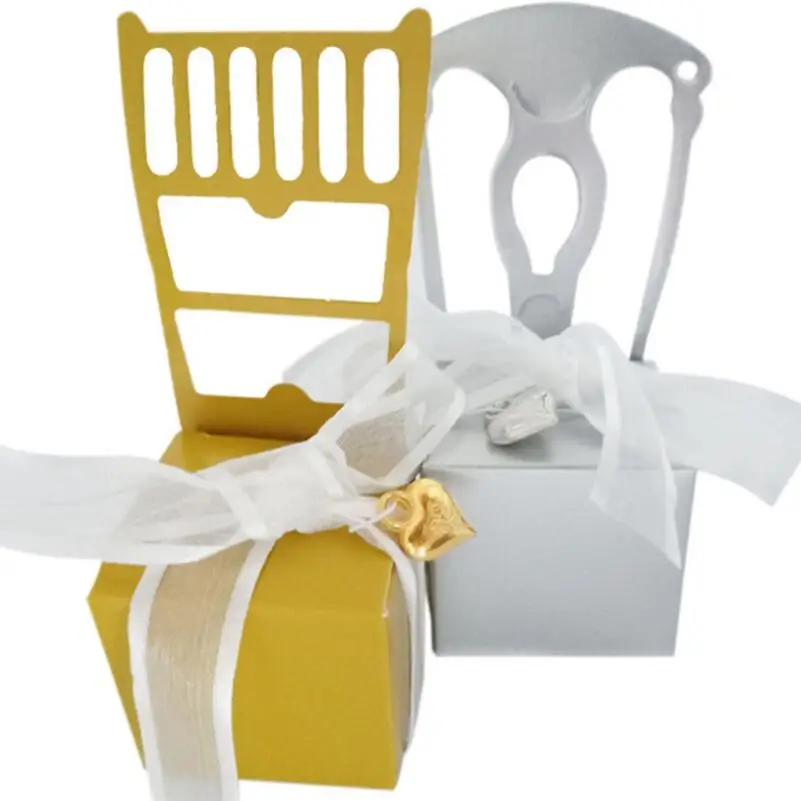 Classic Candy Box Silver Gold Chair Wedding Favor Box with Ribbon and Heart Charm For Wedding Gift Box LX6970
Classic Candy Box Silver Gold Chair Wedding Favor Box with Ribbon and Heart Charm For Wedding Gift Box LX6970