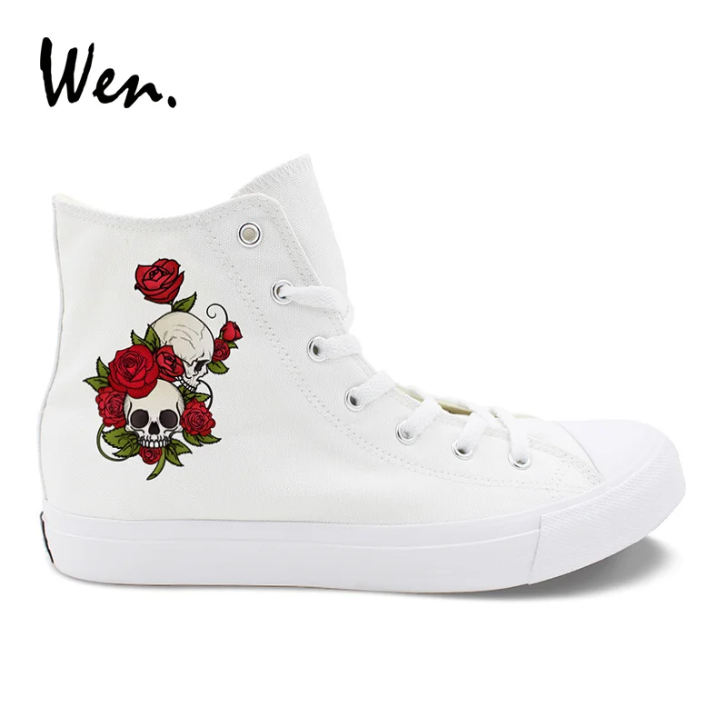Высокие кроссовки Wen Design, кеды, черепа, цветок, лоза, красная роза, многоцветные цветочные повседневные холщовые туфли унисекс, белые, черные ...
Высокие кроссовки Wen Design, кеды, черепа, цветок, лоза, красная роза, многоцветные цветочные повседневные холщовые туфли унисекс, белые, черные ...