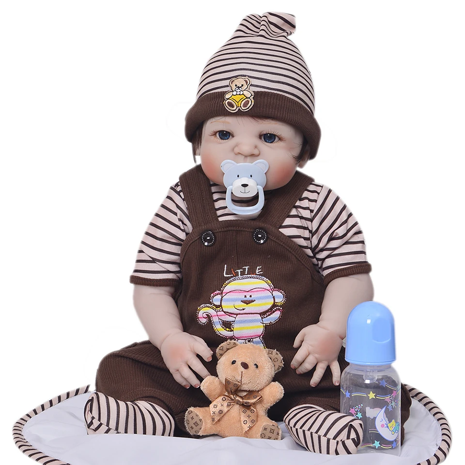 Hot Sale 23 Inch Lifelike Reborn Dolls Real Touch Full Silicone Vinyl Boy Baby Wig Hair Dolls Kids Xmas Birthday Gift
Hot Sale 23 Inch Lifelike Reborn Dolls Real Touch Full Silicone Vinyl Boy Baby Wig Hair Dolls Kids Xmas Birthday Gift