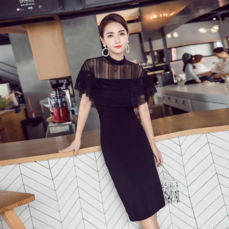 Hepburn Retro Lace Dress Summer Women 2019 New Slim Gothic Black Short Sleeve Dress Professional Party Dresses
Hepburn Retro Lace Dress Summer Women 2019 New Slim Gothic Black Short Sleeve Dress Professional Party Dresses