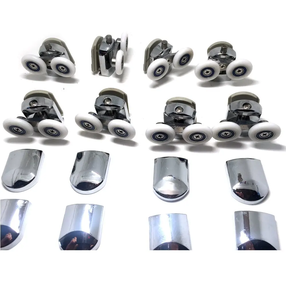 Replacement Shower Door Fixing Wheels in Chrome - 4x Top & 4x Bottom - Fits Glass 6-8mm
Replacement Shower Door Fixing Wheels in Chrome - 4x Top & 4x Bottom - Fits Glass 6-8mm