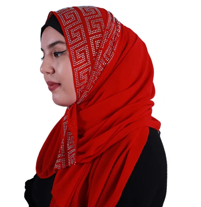 H1169 latest big size chiffon muslim long scarf with rhinestones,fashion women's headwrap,fast delivery
H1169 latest big size chiffon muslim long scarf with rhinestones,fashion women's headwrap,fast delivery