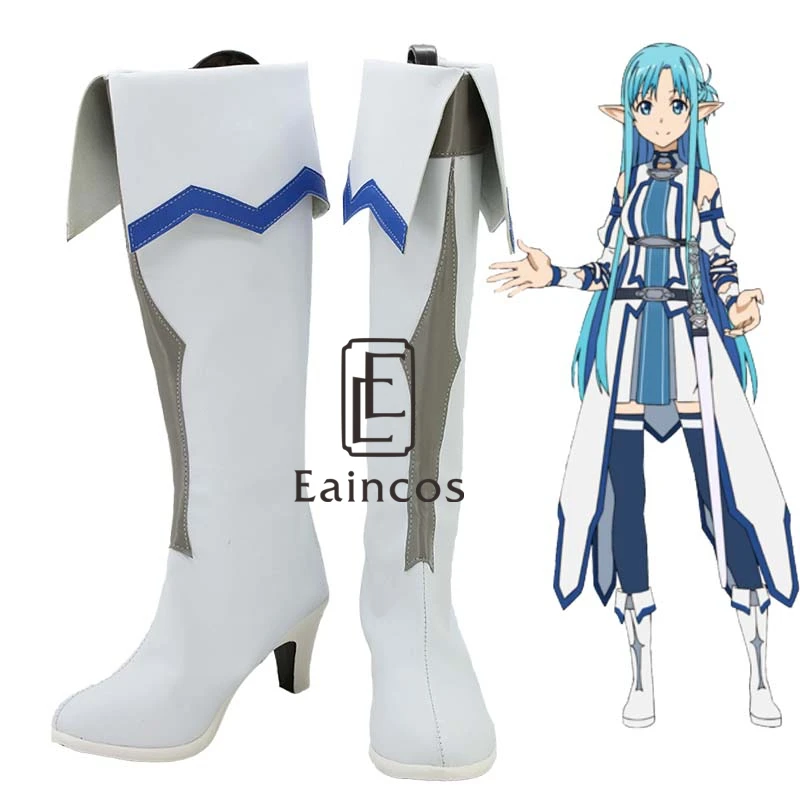 Аниме Sword Art Online 2 Calibur Yuuki Asuna vaporion обувь для костюмированной вечеринки белые