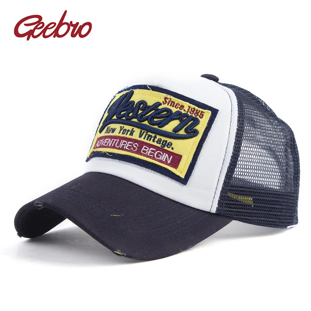 Geebro WESTERN Letter Embroidery Baseball Cap Summer Mesh Net Breathable Snapback Caps For Men and Women Gorras Hombre Dad Hats
Geebro WESTERN Letter Embroidery Baseball Cap Summer Mesh Net Breathable Snapback Caps For Men and Women Gorras Hombre Dad Hats