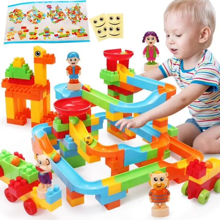 4 Type 78-250PCS Educational toy Marble Race Run Maze Track Ball Building Blocks Plastic Funnel Slide Big Size Bricks Compatible
4 Type 78-250PCS Educational toy Marble Race Run Maze Track Ball Building Blocks Plastic Funnel Slide Big Size Bricks Compatible