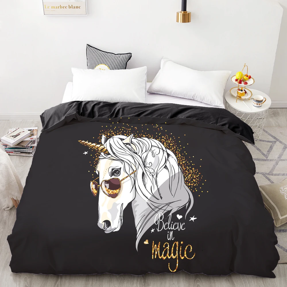 3D HD Digital Printing Custom Duvet Cover,Quilt/Blanket case Queen King Bedding,Bedclothes Black Magic Unicorn
3D HD Digital Printing Custom Duvet Cover,Quilt/Blanket case Queen King Bedding,Bedclothes Black Magic Unicorn