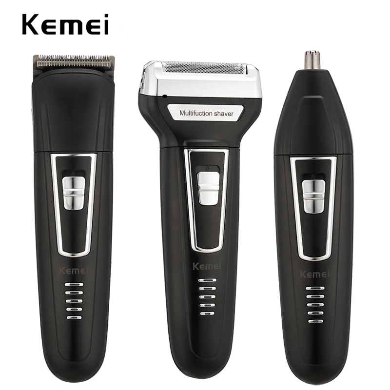 kemei 3 in 1 rechargeable hair trimmer men electric shaver clipper shaving machine nose trimmer beard shaver floating razor
kemei 3 in 1 rechargeable hair trimmer men electric shaver clipper shaving machine nose trimmer beard shaver floating razor
