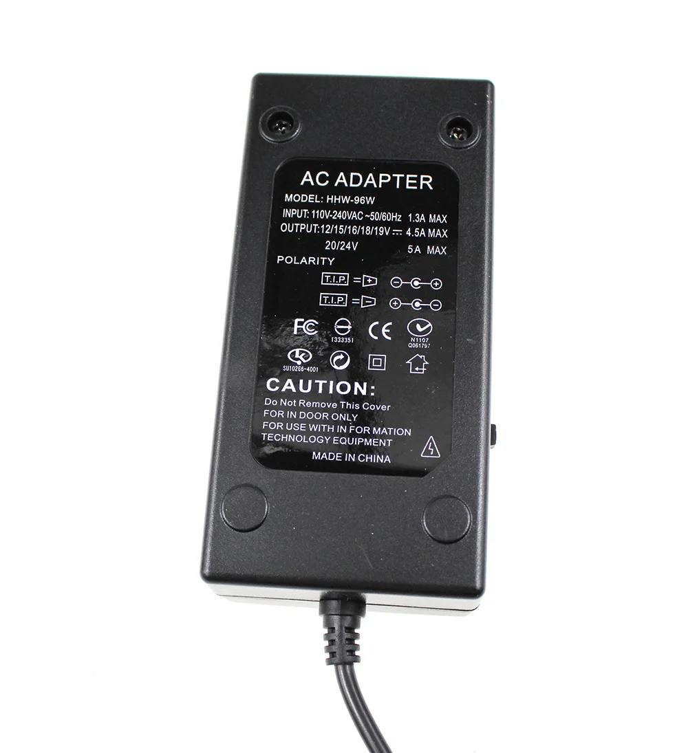 DC 12V/15V/16V/18V/19V/20V/24V 4-5A 96W Laptop AC Universal Power Adapter Charger for ASUS DELL Lenovo Sony Toshiba Laptop
DC 12V/15V/16V/18V/19V/20V/24V 4-5A 96W Laptop AC Universal Power Adapter Charger for ASUS DELL Lenovo Sony Toshiba Laptop
