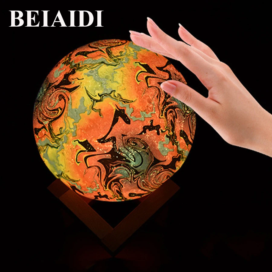 BEIAIDI Remote Control 3D Moon Lamp 15CM Colorful Change Ghost Lamp Halloween Christamas Creative Gift Bedside Moon Table Lamp
BEIAIDI Remote Control 3D Moon Lamp 15CM Colorful Change Ghost Lamp Halloween Christamas Creative Gift Bedside Moon Table Lamp