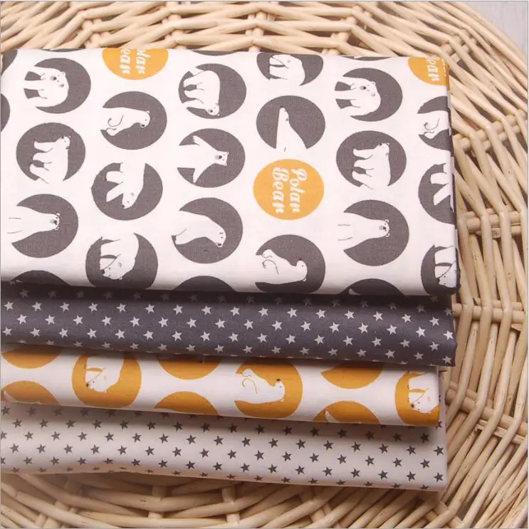 Printed Bear 100% Cotton Baby Quilting Fabric For DIY Sewing Patchwork Cloth Sheet Fabric 4pcs 50*40cm/50*80cm/50*160cm D30
Printed Bear 100% Cotton Baby Quilting Fabric For DIY Sewing Patchwork Cloth Sheet Fabric 4pcs 50*40cm/50*80cm/50*160cm D30