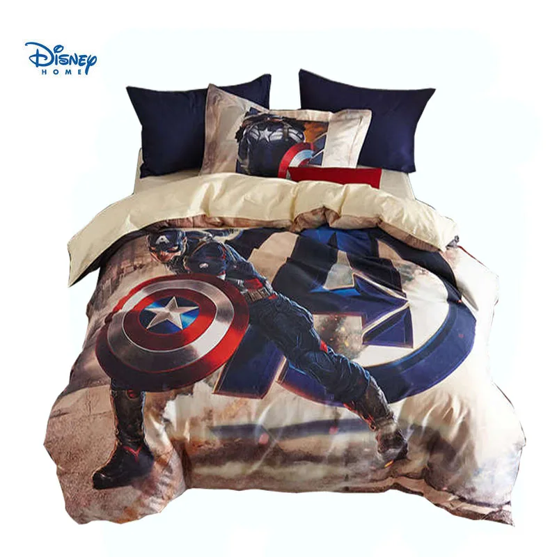

disney charatcer Captain America comforter bedding set king queen twin full size spiderman duvet cover 100% cotton Avenger linen