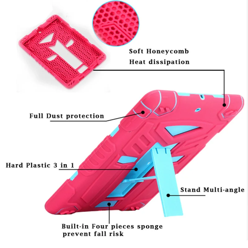 For apple ipad air 9.7" Case Heavy Duty Hybrid Shockproof Silicone+Protect Film For ipad 5 Case 360 Full Protect Stand Cover
For apple ipad air 9.7" Case Heavy Duty Hybrid Shockproof Silicone+Protect Film For ipad 5 Case 360 Full Protect Stand Cover