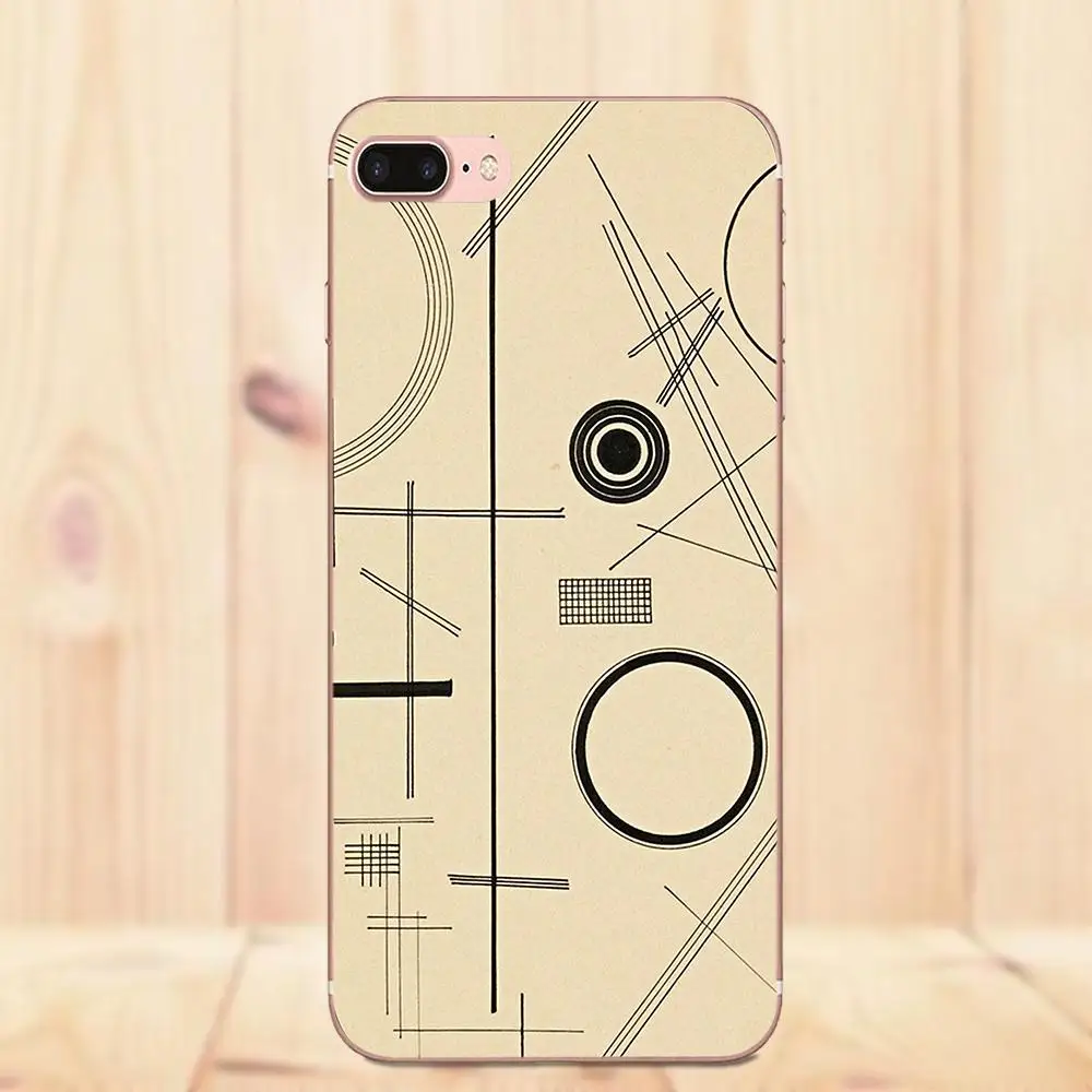 Maerknon Василий Кандинский ТПУ аксессуары чехол для Apple iPhone X 4 4S 5 5C 5S SE 6 6S 7 8 Plus |