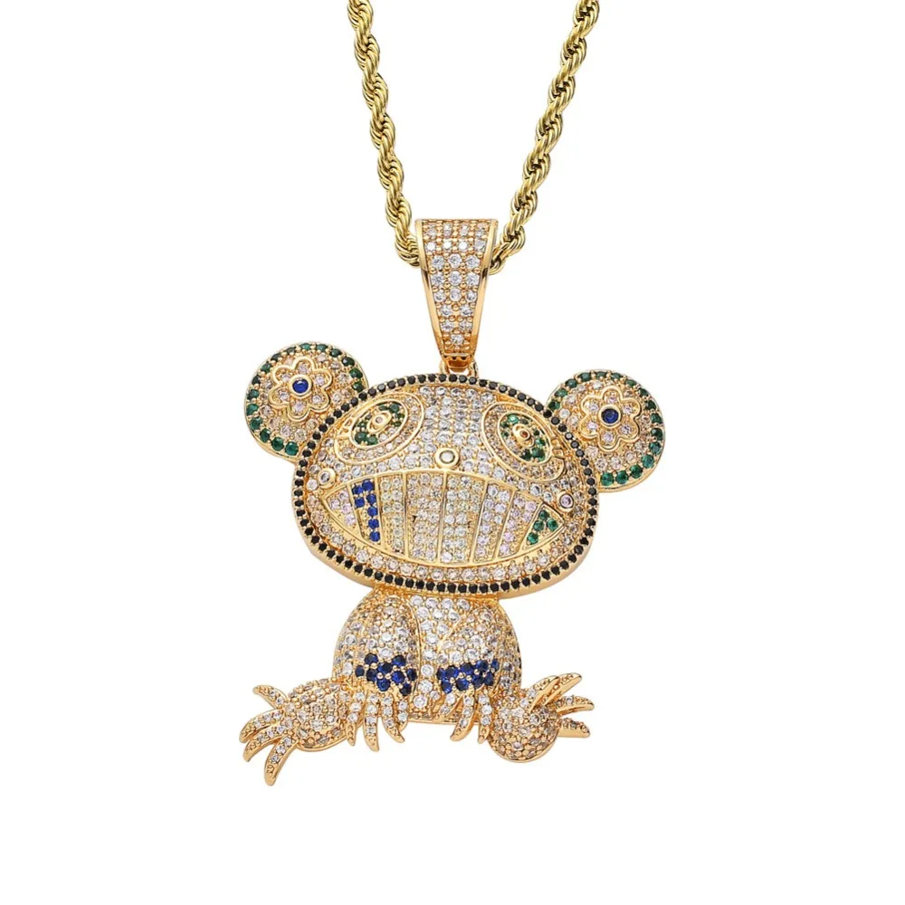 Micro Paved AAA Cubic Zirconia Bling Iced Out Frog Pendants Necklace for Men Hip Hop Rapper Jewelry Gold Color
Micro Paved AAA Cubic Zirconia Bling Iced Out Frog Pendants Necklace for Men Hip Hop Rapper Jewelry Gold Color