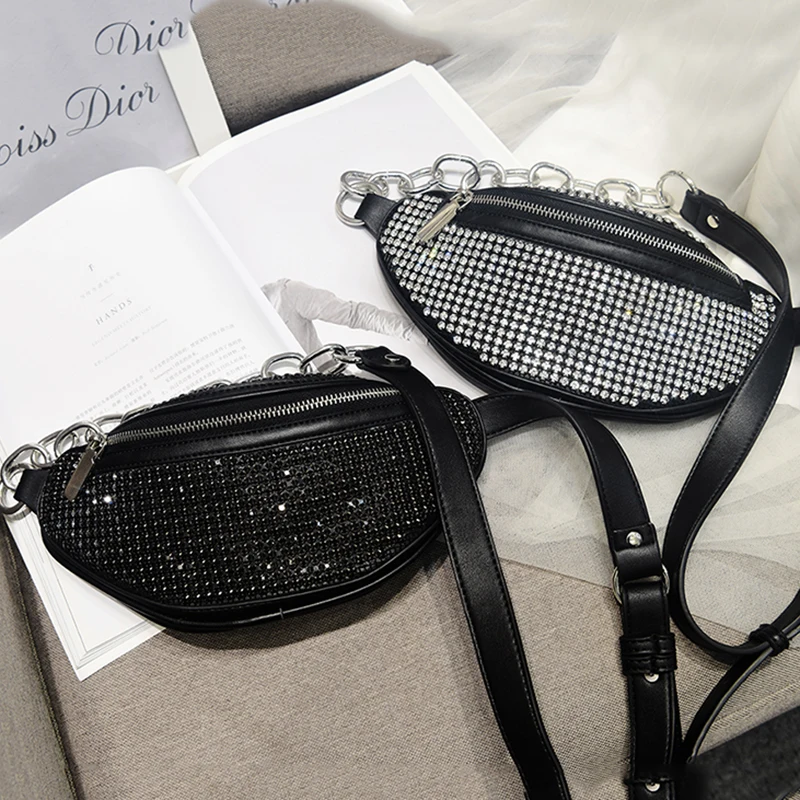 Luxury Diamonds Waist Bags for Women Designer Fanny Pack with Crystal Sequins Stylish Belt Bag Ladies Ins Chest Shoulder Bags
Luxury Diamonds Waist Bags for Women Designer Fanny Pack with Crystal Sequins Stylish Belt Bag Ladies Ins Chest Shoulder Bags