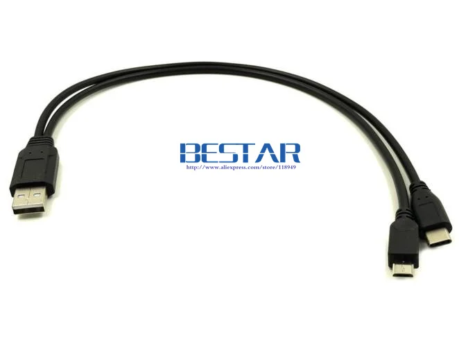 (100pcs/lot)USB 3.1 Type C Split in two Charging Y Cable,USB 2.0 A Male to USB C Type C Male and Micro USB Male charge cord 0.3m
(100pcs/lot)USB 3.1 Type C Split in two Charging Y Cable,USB 2.0 A Male to USB C Type C Male and Micro USB Male charge cord 0.3m