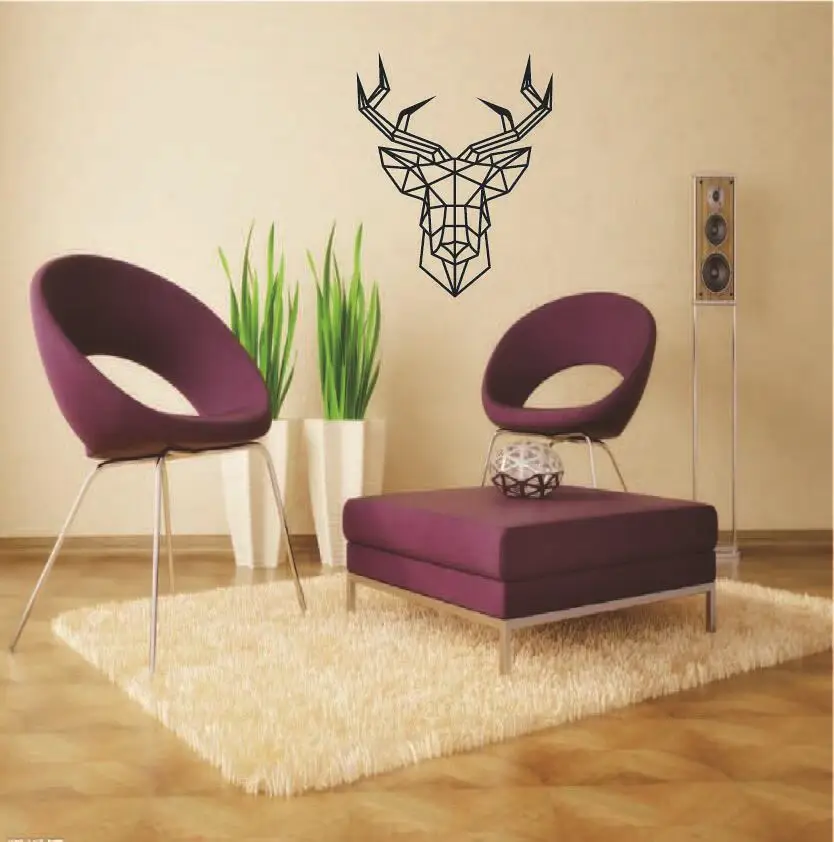 Eco-friendly Vinyl Nordic Style Geometric Deer Head Wall Stickers For Home Office Store Decor Sofa Background Shopwindow Mural
Eco-friendly Vinyl Nordic Style Geometric Deer Head Wall Stickers For Home Office Store Decor Sofa Background Shopwindow Mural