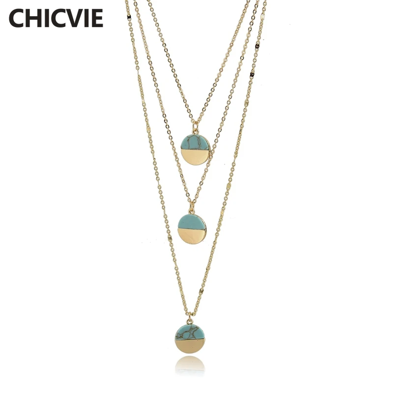 CHICVIE NEW Layered Necklace Jewelry Round Metal with Stone Pendants Display Bohemia Style Statement Pendant Necklace SNE170025
CHICVIE NEW Layered Necklace Jewelry Round Metal with Stone Pendants Display Bohemia Style Statement Pendant Necklace SNE170025