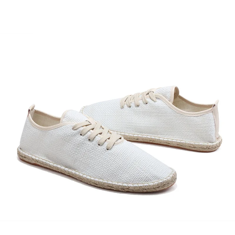 Men Breathable Canvas Shoes Man Casual Shoes Flat Fashion Low Lace-up Handmade Hemp Fisherman Shoes Zapatos Hombre
Men Breathable Canvas Shoes Man Casual Shoes Flat Fashion Low Lace-up Handmade Hemp Fisherman Shoes Zapatos Hombre