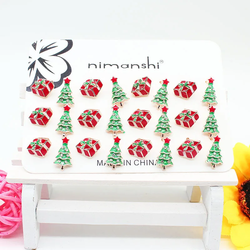ISINYEE 12 Pairs/set Cute Enamel Deer Christmas Tree Stud Earrings Sets For Women Girls Kids Crystal Christmas Series Jewelry
ISINYEE 12 Pairs/set Cute Enamel Deer Christmas Tree Stud Earrings Sets For Women Girls Kids Crystal Christmas Series Jewelry