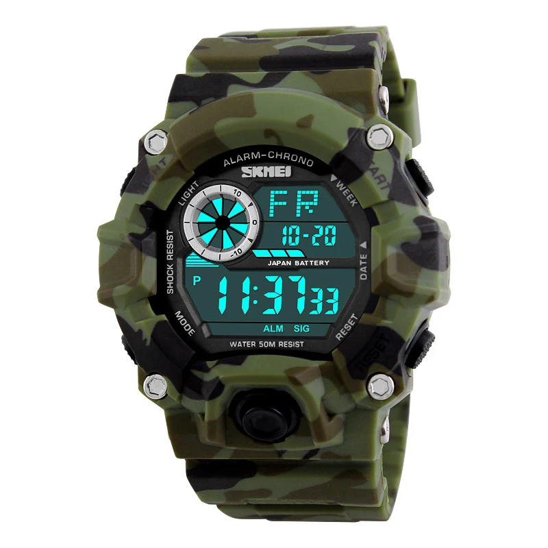 

SKMEI Army Camouflage led military wrist watches men relojes digital sports watches relogio masculino esportivo s shock clock