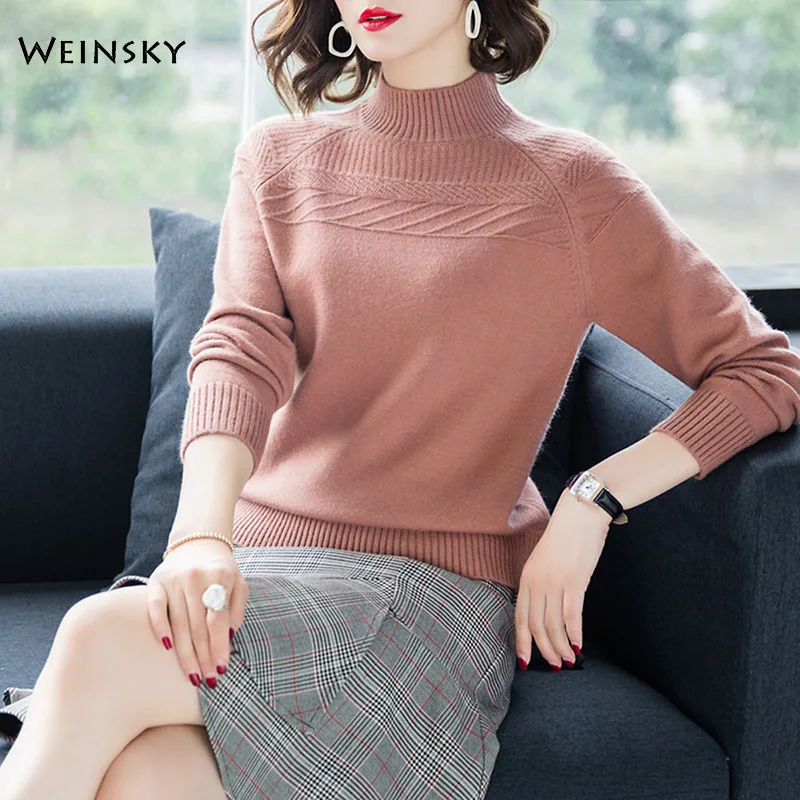 Women Knitted Sweater And Pullovers Full Sleeve Korean Style Fashion Turtleneck Sweaters Winter And Autumn 2019 New Sweater
Women Knitted Sweater And Pullovers Full Sleeve Korean Style Fashion Turtleneck Sweaters Winter And Autumn 2019 New Sweater