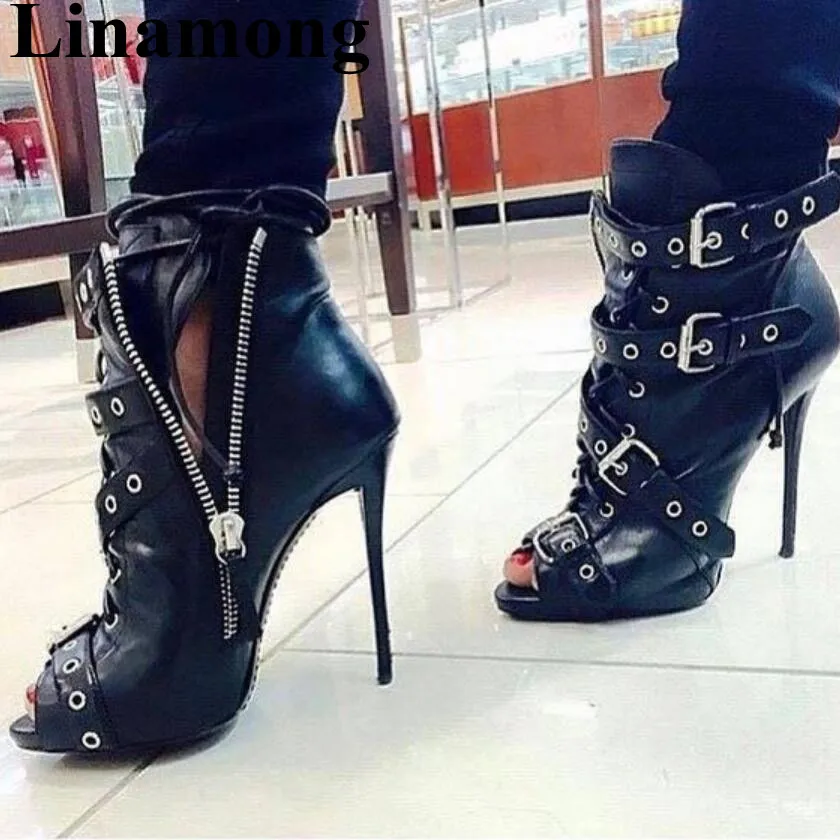 2019 Solod Black Buckle Decoration Side Zipper Peep Toe And Thin High Heel Spring And Autumn Boots Fashion Women Short Boots
2019 Solod Black Buckle Decoration Side Zipper Peep Toe And Thin High Heel Spring And Autumn Boots Fashion Women Short Boots