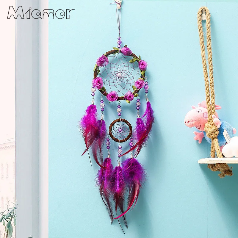 MIAMOR Double Ring Dreamcatcher with Purple Flower & Feather Bar & Cafe Party Pendant Home Wall Hanging Decorations Gift Amor186
MIAMOR Double Ring Dreamcatcher with Purple Flower & Feather Bar & Cafe Party Pendant Home Wall Hanging Decorations Gift Amor186