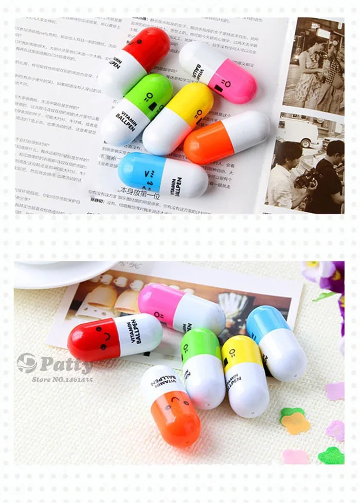 60 Pcs/Lot Capsule Ballpen Zakka Novelty Vitamin Ballpoint Pens Material Escolar Canetas School Supplies Patty Stationery F205
60 Pcs/Lot Capsule Ballpen Zakka Novelty Vitamin Ballpoint Pens Material Escolar Canetas School Supplies Patty Stationery F205