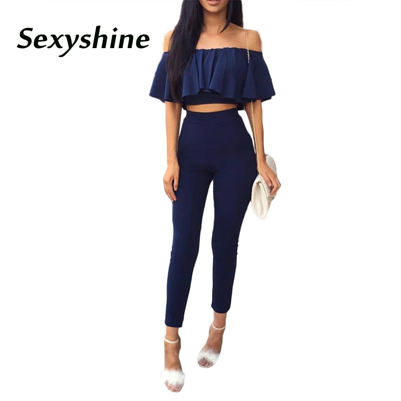 Sexy ruffles crop top pants two piece set women clothing streetwear off shoulder flare sleeve slash neck korean summer outfits
Sexy ruffles crop top pants two piece set women clothing streetwear off shoulder flare sleeve slash neck korean summer outfits