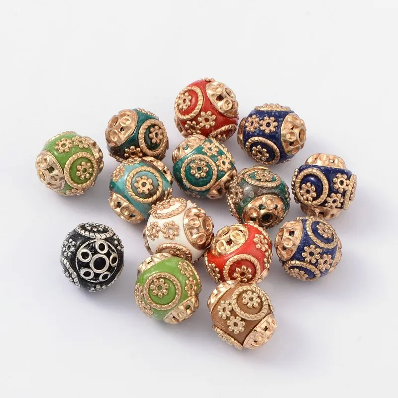 100pcs DIY Mixed Color Handmade Round Indonesia Beads with Alloy Cores for Jewelry Making, about 14~15mm x 15mm, Hole: 2mm
100pcs DIY Mixed Color Handmade Round Indonesia Beads with Alloy Cores for Jewelry Making, about 14~15mm x 15mm, Hole: 2mm