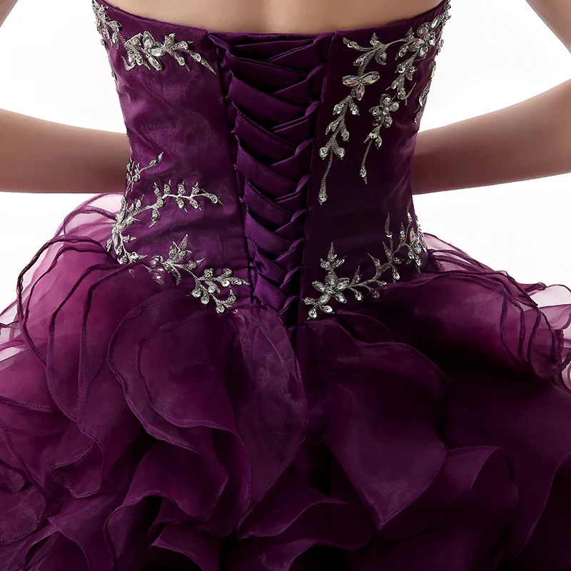 Purple Quinceanera Dresses 2018 Ball Gown Sweetheart Beaded Embroidery Floor Length Vestidos De 15 Long Prom Gown For Girl
Purple Quinceanera Dresses 2018 Ball Gown Sweetheart Beaded Embroidery Floor Length Vestidos De 15 Long Prom Gown For Girl