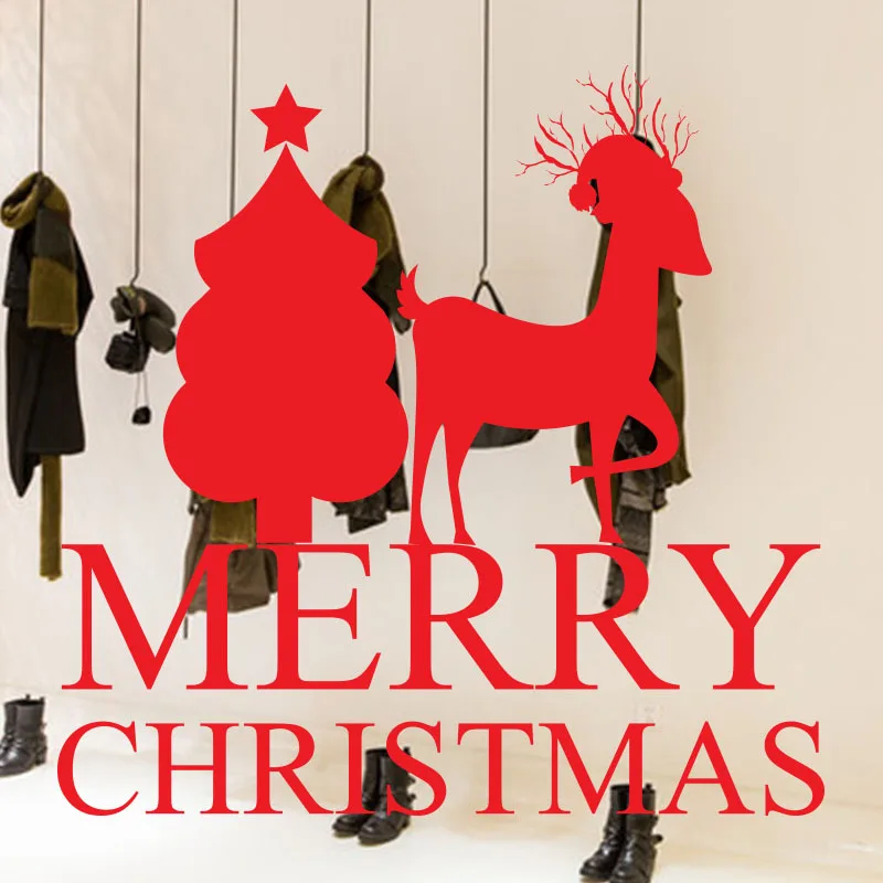 Merry Christmas elk Art Wall Sticker Festive atmosphere DIY Glass Decorative stickers PVC Wallpaper JG2050
Merry Christmas elk Art Wall Sticker Festive atmosphere DIY Glass Decorative stickers PVC Wallpaper JG2050