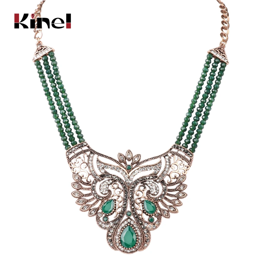 Kinel Luxury Necklaces & Pendants Antique Gold Natural Stone Big Necklace For Women Crystal Vintage Wedding Jewelry
Kinel Luxury Necklaces & Pendants Antique Gold Natural Stone Big Necklace For Women Crystal Vintage Wedding Jewelry