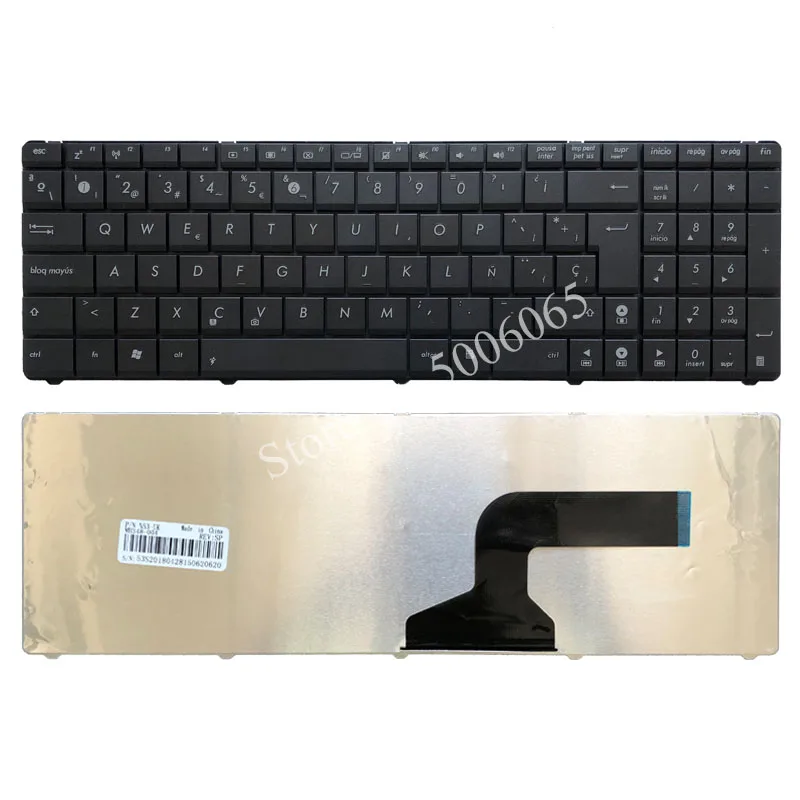 

Spanish Laptop Keyboard for Asus X53 X54H k53 A53 N53 N60 N61 N71 N73S N73J P52 P52F P53S X53S A52J X55V X54HR X54HY N53T Black