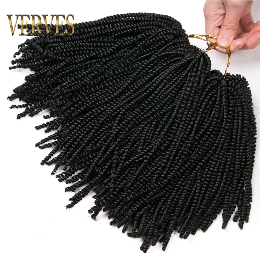 VERVES Nubian Twist Synthetic Crochet Braids 8 inch 50 strands/pack black curly Crochet Hair Extension For African Braids
VERVES Nubian Twist Synthetic Crochet Braids 8 inch 50 strands/pack black curly Crochet Hair Extension For African Braids