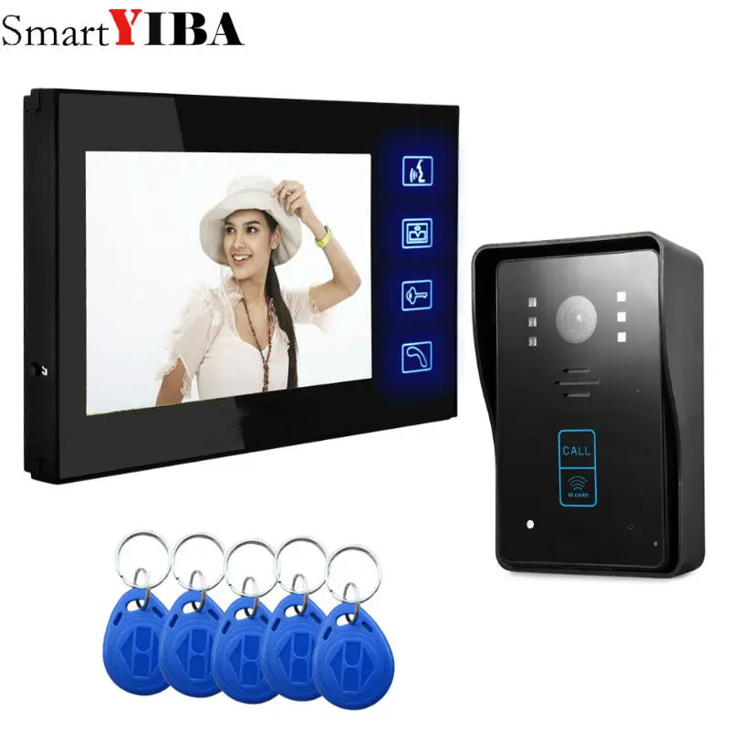 SmartYIBA 7 "Водонепроницаемый RFID карты доступа видео Portero IR CUT камера телефон двери